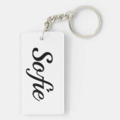 personalisierbar Vorname Sofie schwarz weiß Sleutelhanger (achterkant)