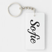 personalisierbar Vorname Sofie schwarz weiß Sleutelhanger (Voorkant)