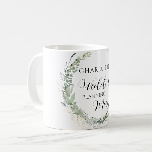 Personalisierbar- Wedding-Planning-Mug Koffiemok (Voorkant links)