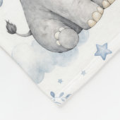Personalisierbare Baby Geburtstafel mit Elefant Fleece Deken (Hoek)