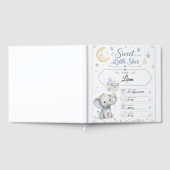 Personalisierbare Baby Geburtstafel mit Elefant Gastenboek (Volledig)