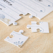 Personalisierbare Baby Geburtstafel mit Elefant  Legpuzzel (Zijkant)