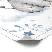 Personalisierbare Baby Geburtstafel mit Elefant Poster (Hoek)