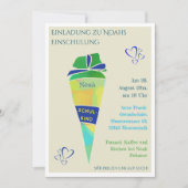 Personalisierbare Einladung Einschulung Junge  Kaart (Voorkant)