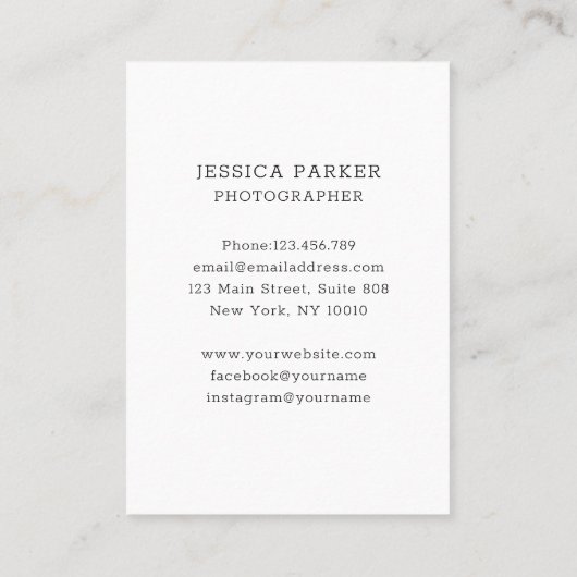 Personalisierbare Foto Visitekaartje (Achterkant)