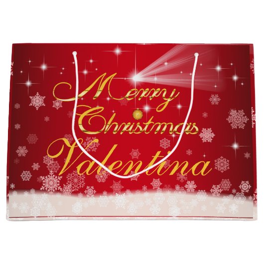 personalisierbare Geschenktüte für Weihnachten Groot Cadeauzakje (Voorkant)