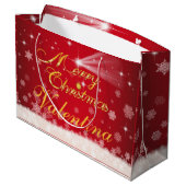 personalisierbare Geschenktüte für Weihnachten Groot Cadeauzakje (Achterkant Gekanteld)