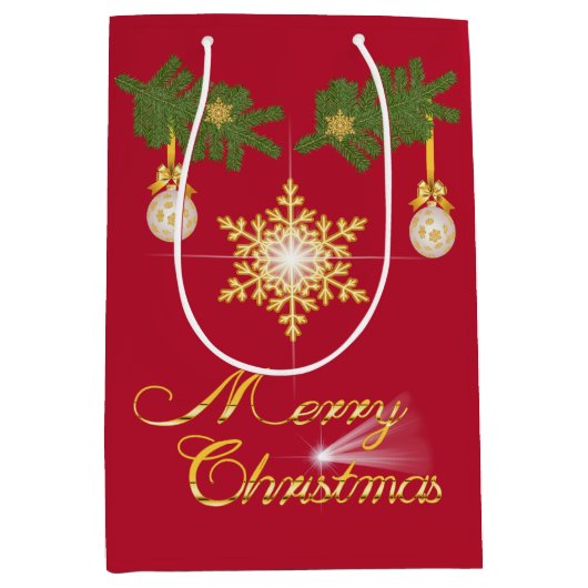 personalisierbare Geschenktüte für Weihnachten Medium Cadeauzakje (Voorkant)