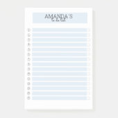 Personalisierbare Modern Blau Weiß Klebeze Post-it® Notes (Voorkant)