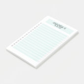 Personalisierbare Modern Mint Weiß Post-it Klebeze Post-it® Notes (Schuin)