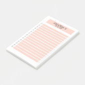 Personalisierbare Modern Pfirsich Weiß Post-it Post-it® Notes (Schuin)