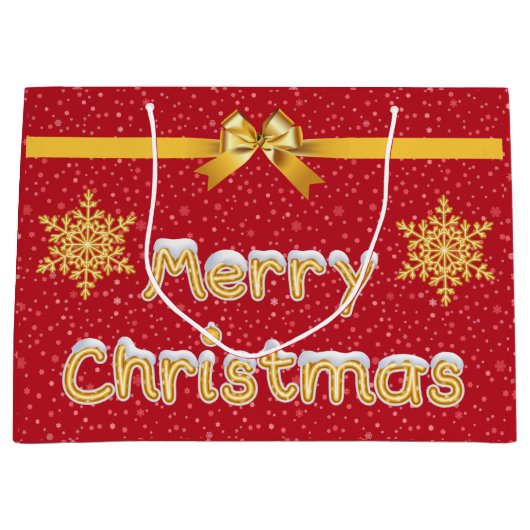 personalisierbare weihnachtliche Geschenktüte Groot Cadeauzakje (Voorkant)