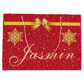 personalisierbare weihnachtliche Geschenktüte Groot Cadeauzakje (Achterkant)