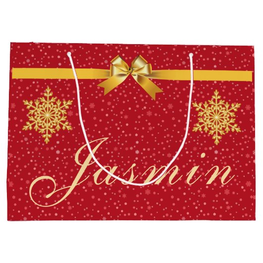 personalisierbare weihnachtliche Geschenktüte Groot Cadeauzakje (Achterkant)