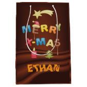 personalisierbare weihnachtliche medium cadeauzakje (Voorkant)