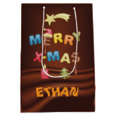 personalisierbare weihnachtliche medium cadeauzakje (Achterkant)