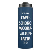 Personalisierbarer Café-Schoko-Wodka-Latte Thermosbeker (Voorkant)