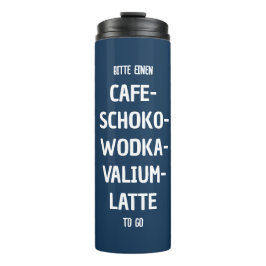 Personalisierbarer Café-Schoko-Wodka-Latte Thermosbeker