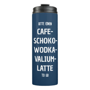 Personalisierbarer Café-Schoko-Wodka-Latte Thermosbeker