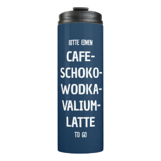 Personalisierbarer Café-Schoko-Wodka-Latte Thermosbeker