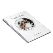 Personalisierbarer Foto Hochzeits notizblock Notitieboek (Rechterzijde)