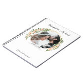 Personalisierbarer Foto Hochzeits notizblock Notitieboek (Linkerzijde)