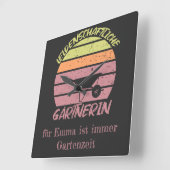 personalisierbares Design Gärtnerin Vierkante Klok (Hoek)