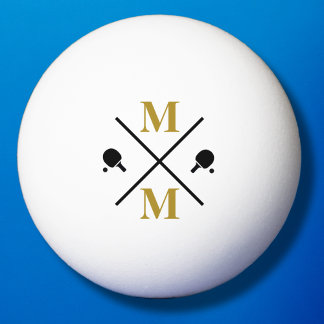 personalisiert Monogramm Gold Pingpongbal