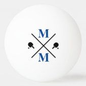 personalisiert Monogramm Pingpongbal (Voorkant)