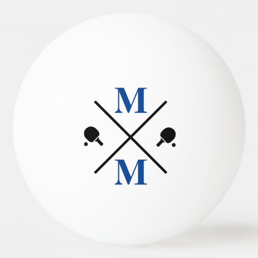 personalisiert Monogramm Pingpongbal (Voorkant)