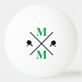personalisiert Monogramm Pingpongbal (Voorkant)