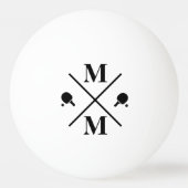 personalisiert Monogramm Pingpongbal (Voorkant)