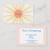 Personalisierte Abstrakter Sonnenschein Visitekaartje (Voorkant / Achterkant)