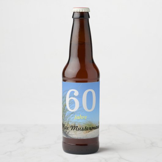 personalisierte Geburtstag Bier Etiket (Voorkant)