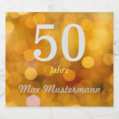 personalisierte Geburtstag Sparkling Wijnetiket (Enkel label)