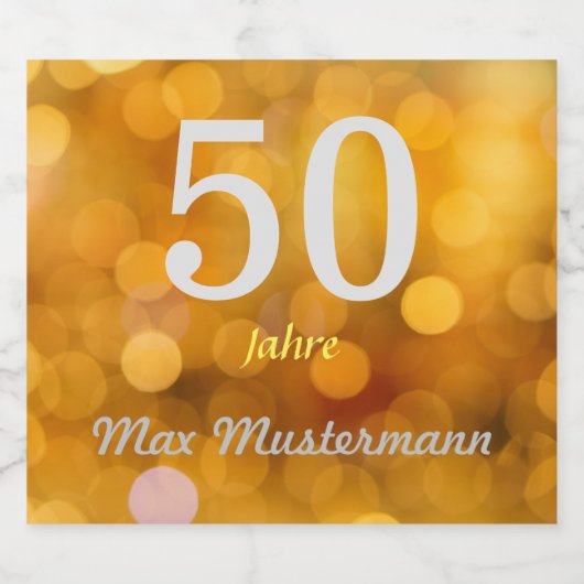personalisierte Geburtstag Sparkling Wijnetiket (Enkel label)