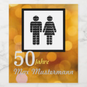 personalisierte Geburtstag Wijn Etiket (Enkel label)