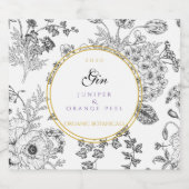 Personalisierte Ginbottle Likeurfles Etiket (Enkel label)