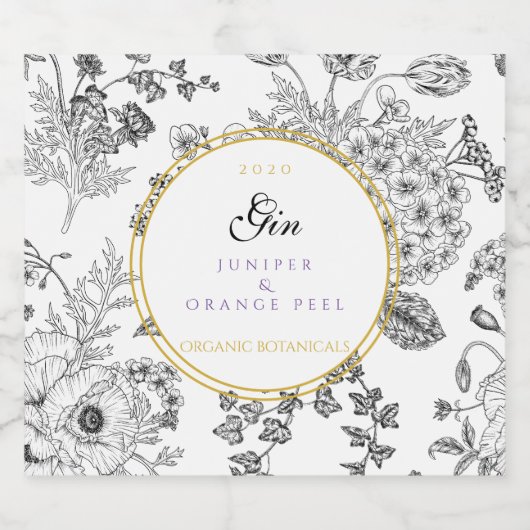 Personalisierte Ginbottle Likeurfles Etiket (Enkel label)