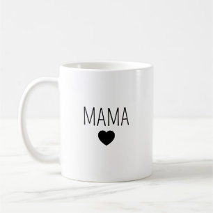 Personalisierte Keramiktasse Mama mit Herz   Tasse Koffiemok