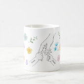 Personalisierte Mama Tasse mit Kinderhände Koffiemok (Center)