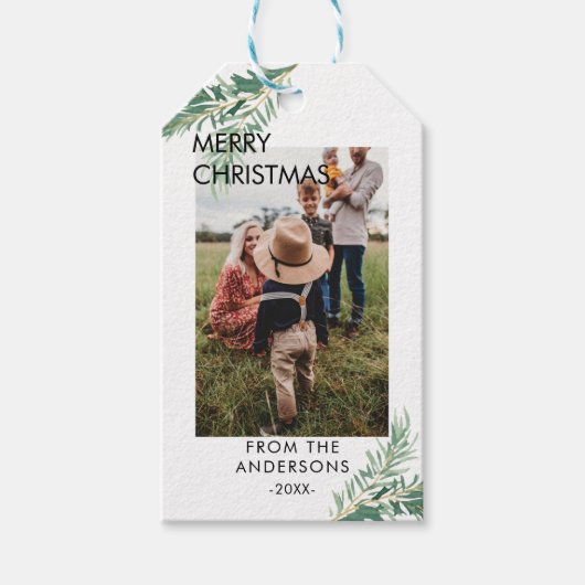 Personalisierte Photo Weihnachts- Geschenkanhänger Cadeaulabel (Voorkant)
