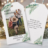 Personalisierte Photo Weihnachts- Geschenkanhänger Cadeaulabel