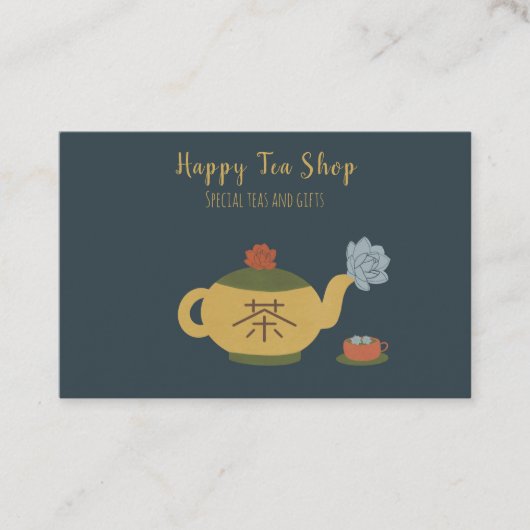 Personalisierte Tee Shop Visitekaartje (Voorkant)
