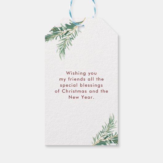 Personalisierte Weihnachts- Geschenkanhänger Cadeaulabel (Achterkant)