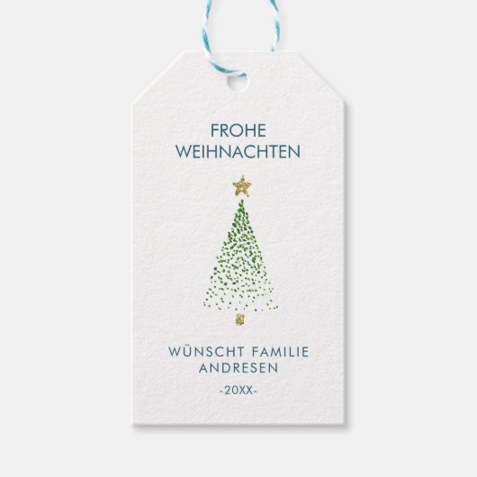 Personalisierte Weihnachts- Geschenkanhänger Cadeaulabel (Voorkant)
