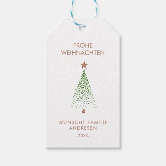 Personalisierte Weihnachts- Geschenkanhänger Cadeaulabel (Voorkant)