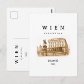 Personalisierte Wien Albertina | Name & Jahr Briefkaart (Voorkant / Achterkant)
