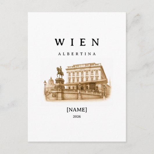 Personalisierte Wien Albertina | Name & Jahr Briefkaart (Voorkant)