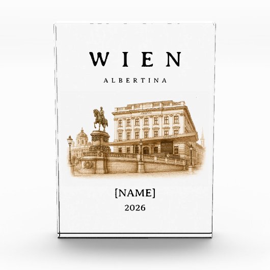 Personalisierte Wien Albertina | Name & Jahr Fotoblokken (Voorkant)